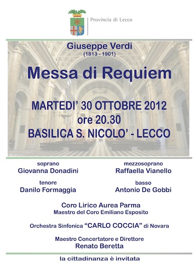 Messa di Requiem di Verdi alla Basilica S. Nicol di LECCO